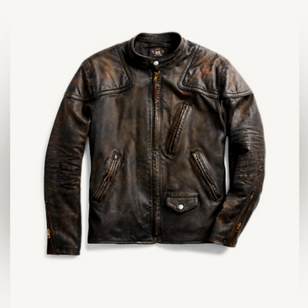 A Ralph Lauren Motorcycle Jacket inspired by the late 1940s.